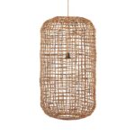 Suspension Kuso Naturel XL en feuilles de bananier tressées forme nid bohème