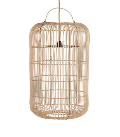 Suspension Bozelo – L en rotin naturel tressé forme élancée