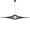 Suspension design XL Singing noire 160 cm, luminaire architectural grand format
