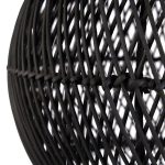 Suspension en rotin Bulle – Noir – S