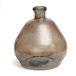 Vase Bolai - Beige grand vase en verre recyclé beige forme arrondie décorative