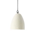 Suspension Savana - Blanc - S en papier maché, luminaire artisanal design minimaliste pour intérieur