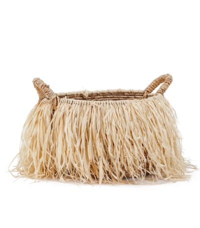 Panier en raphia Aloha – Panier décoratif bohème en fibres naturelles