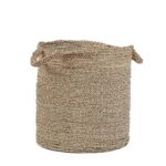 Paniers Sensity – XL, panier de rangement en jonc de mer tressé avec poignées