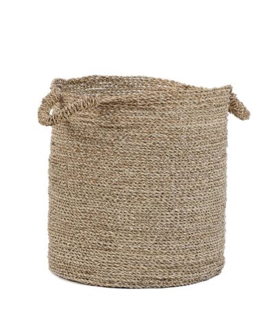 Paniers Sensity – XL, panier de rangement en jonc de mer tressé avec poignées