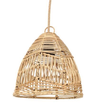 Suspension Bala - S en rotin naturel tressé petite taille style bohème.