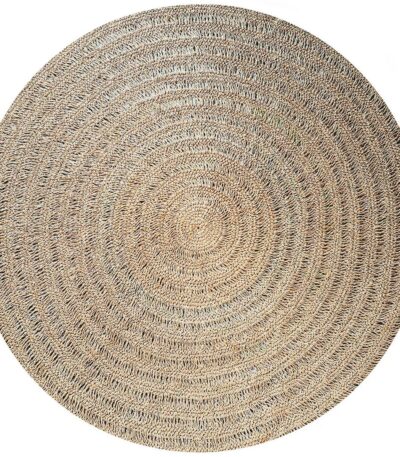 Tapis en jonc de mer naturel 200 cm en fibres végétales tressées