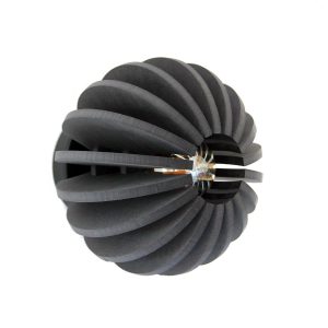 Applique boule D 20cm Wrecking BLACK en MDF noir applique murale design fabrication française