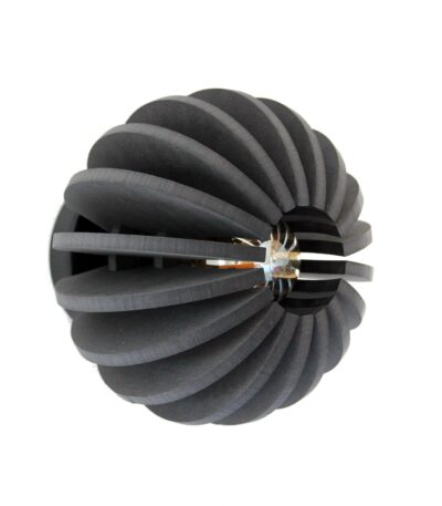Applique boule D 20cm Wrecking BLACK en MDF noir applique murale design fabrication française