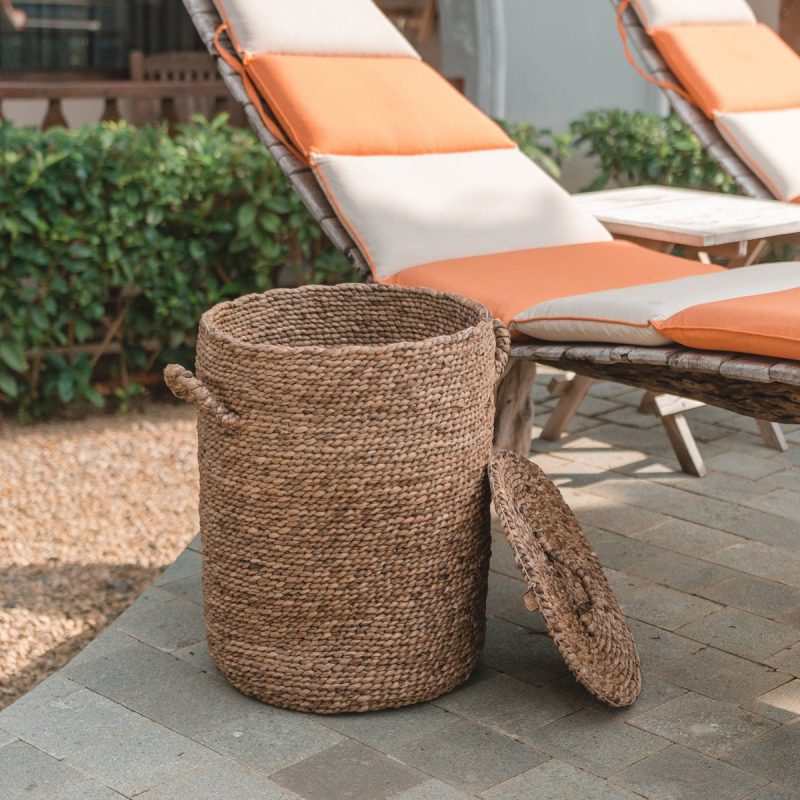 Panier de rangement IKAT avec couvercle