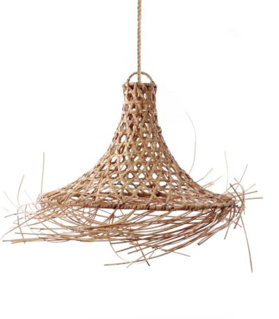 Suspension en rotin Mykonos M au design bohème en fibres naturelles