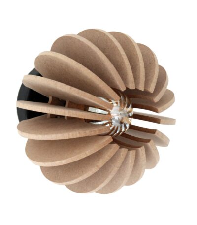 Applique boule D 20cm Wrecking - beige applique murale MDF fabrication française