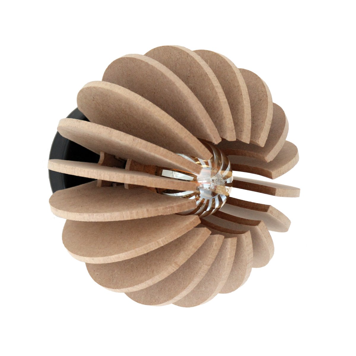Applique boule D 20cm Wrecking - beige applique murale MDF fabrication française