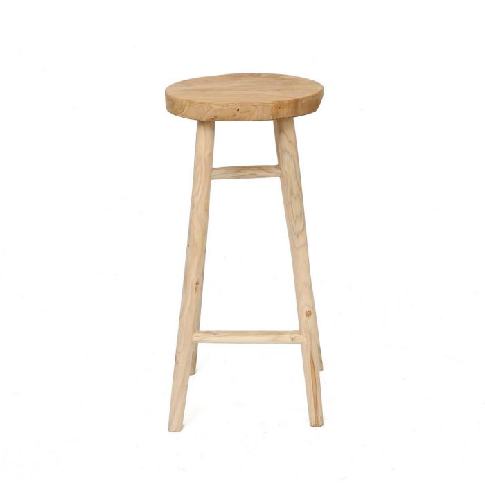 Tabouret de bar en bois de teck Kedut – Naturel