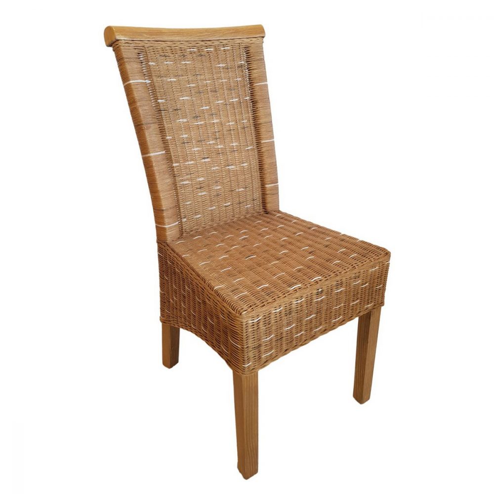 Chaise en rotin marron naturel – Perth