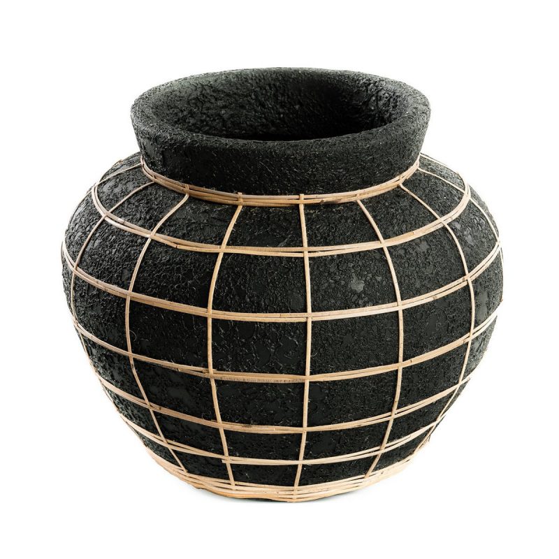 Vase Le Ventre – Noir Naturel – L