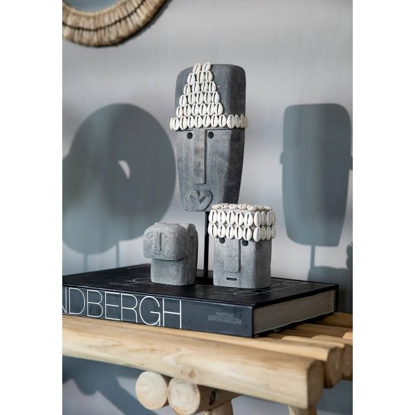 Statue en pierre Sumba – Gris