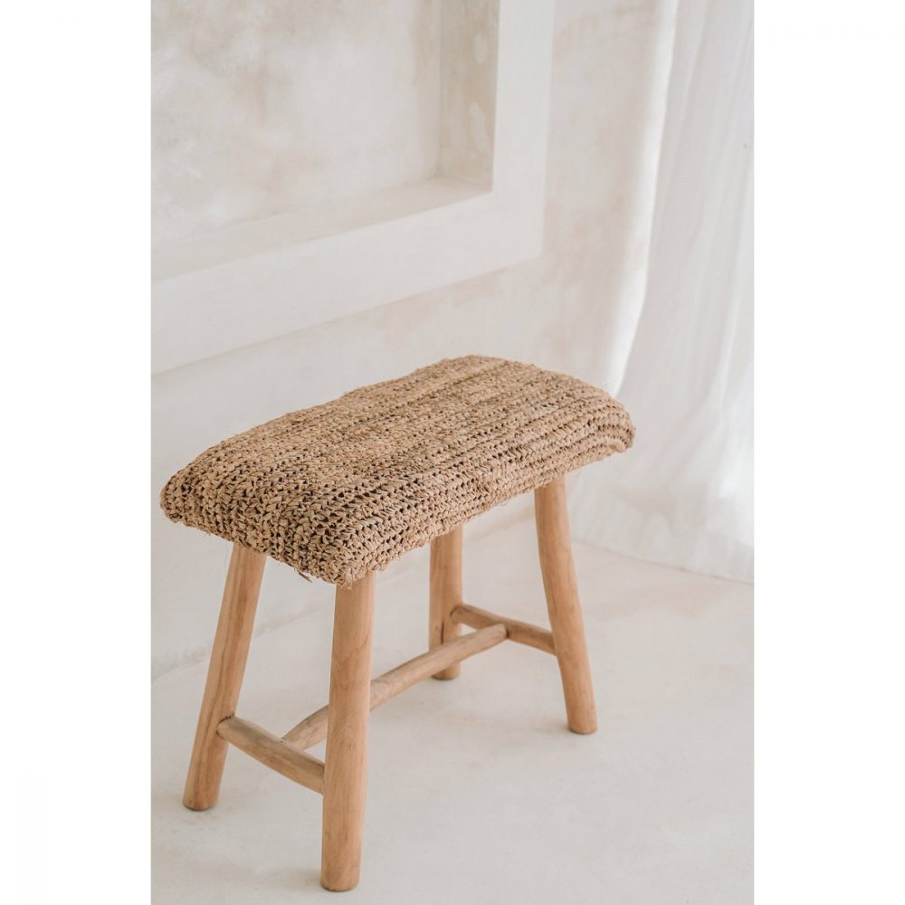 Le banc en raphia – Naturel