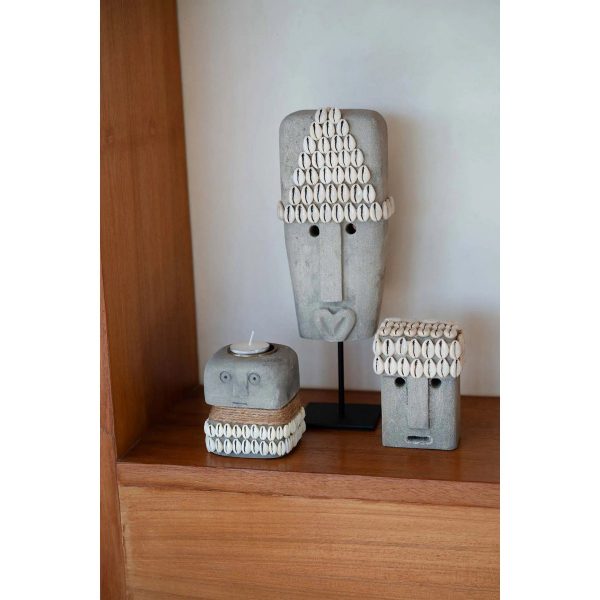 Statue en pierre Sumba – Gris