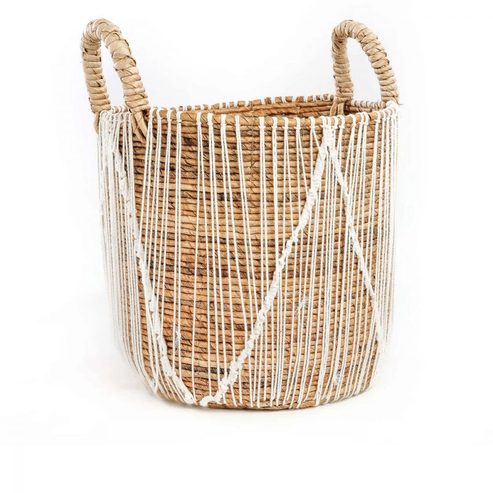 Panier macramé cousu droit – Naturel