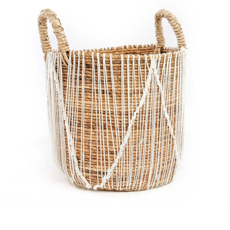 Panier macramé cousu droit – Naturel