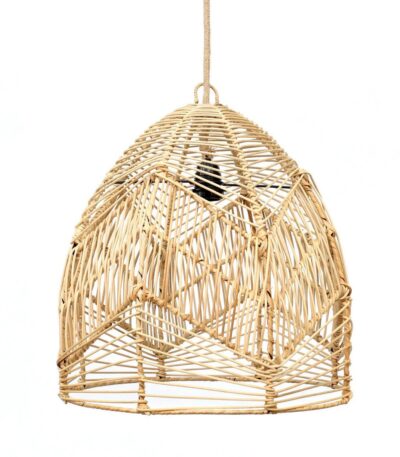 Suspension The Bala – M, suspension en rotin naturel tressé pour salle à manger ou salon