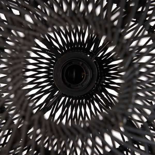 Suspension en rotin Bulle – Noir – S