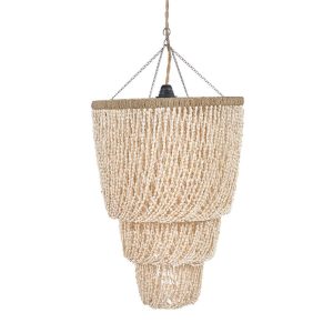 Lustre Coquille Lagon Naturel L, Lustre en coquillages naturels avec cascades décoratives