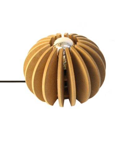 Lampe à poser Wrecking brut en bois naturel design arrondi avec éclairage doux et ambiance chaleureuse