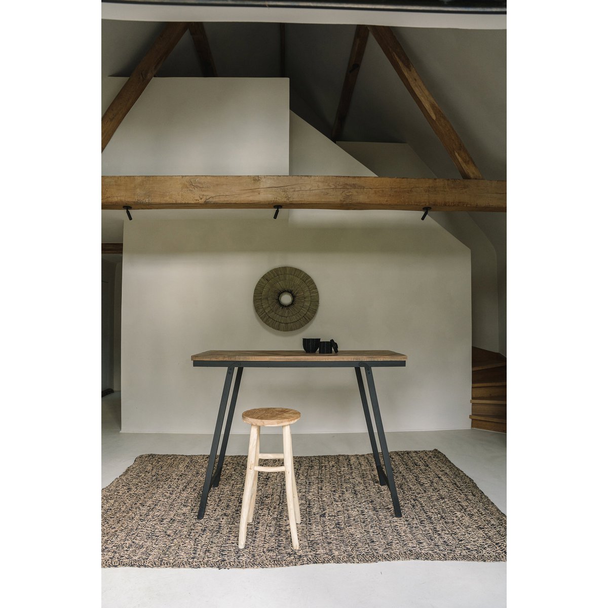 Tabouret de bar en bois de teck Kedut – Naturel – Image 5