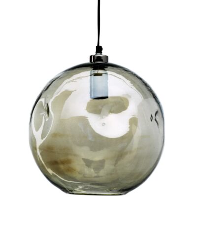 Pendentif Bubbella – Vert Pâle en verre soufflé main forme ronde lumineuse