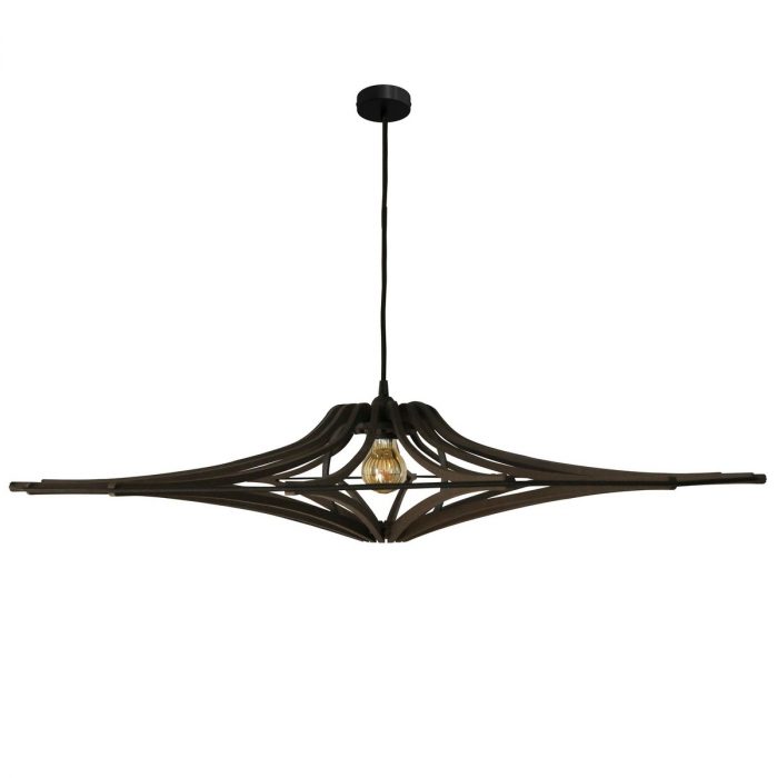 Suspension design bois noir D90 cm – Élastique noir · Kit noir