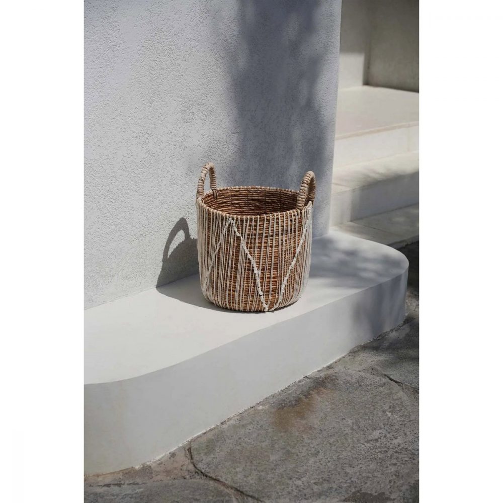 Panier macramé cousu droit – Naturel