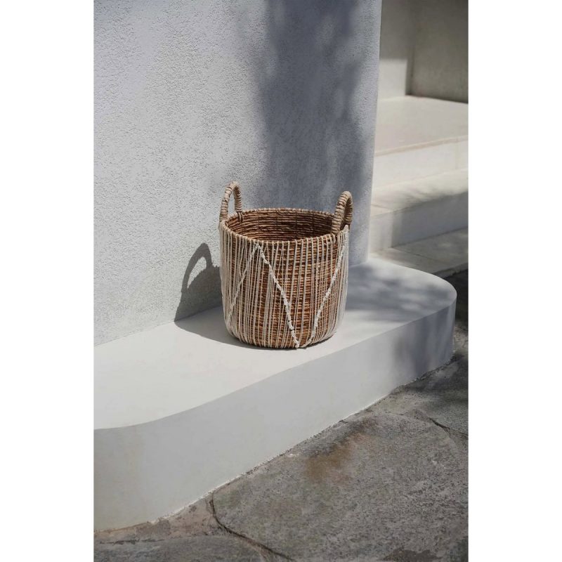 Panier macramé cousu droit – Naturel