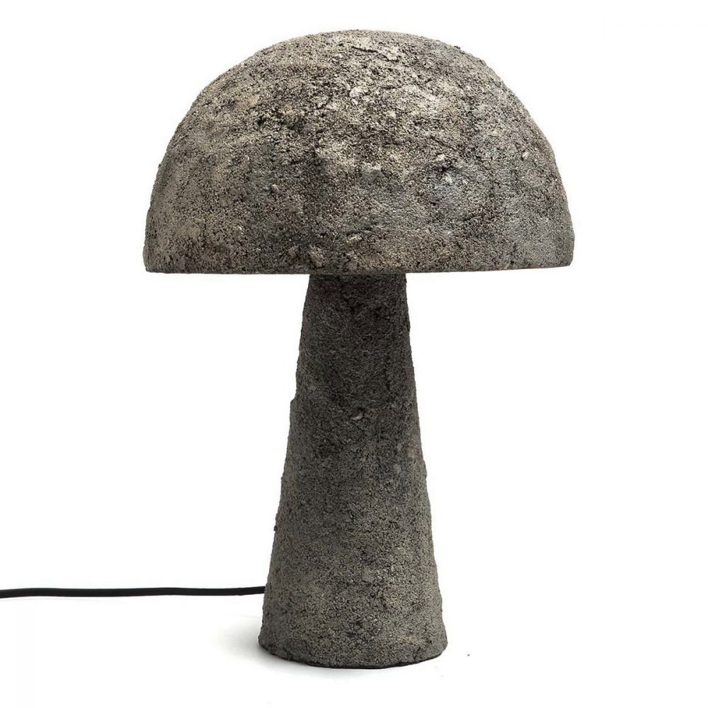Lampe de table champignon en béton