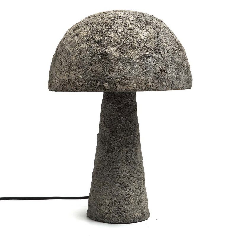 Lampe de table champignon en béton