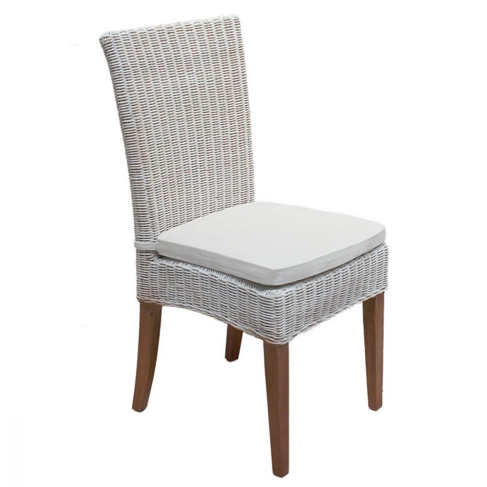 Chaise en rotin blanc – Cardine