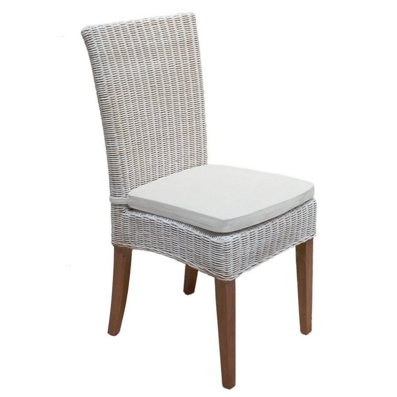 Chaise en rotin blanc – Cardine