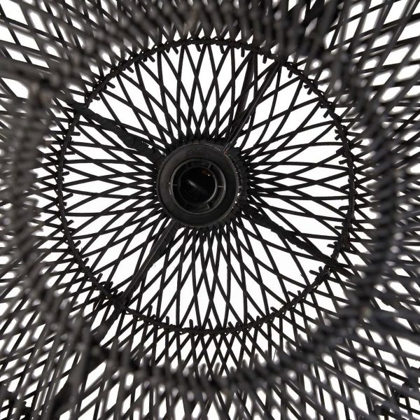 Suspension en rotin Bulle – Noir – M