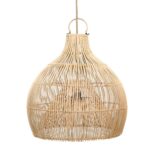 Suspension Lobster Trap - Naturel en rotin tresse a la main luminaire artisanal 55cm