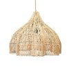 Suspension Whipped - M en rotin naturel tressé 60 cm style bohème.