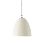 Suspension Savana - Blanc - L en papier mâché, luminaire artisanal blanc design minimaliste, suspension déco contemporaine grand format