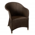 Fauteuil Lloyd Loom Sidonie en rotin naturel avec tressage papier kraft et accoudoirs