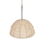Suspension dôme en perles de bois – Naturel