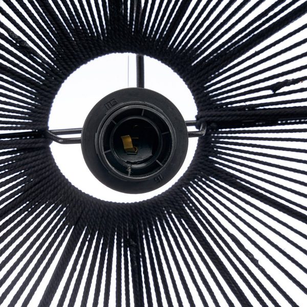 Le Lustre en Perles de Bois - Noir - L