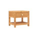 Table de chevet SAIGON avec tiroir et niche, petit meuble au style rétro élégant