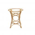 Table ronde en rotin GINGKO plateau verre