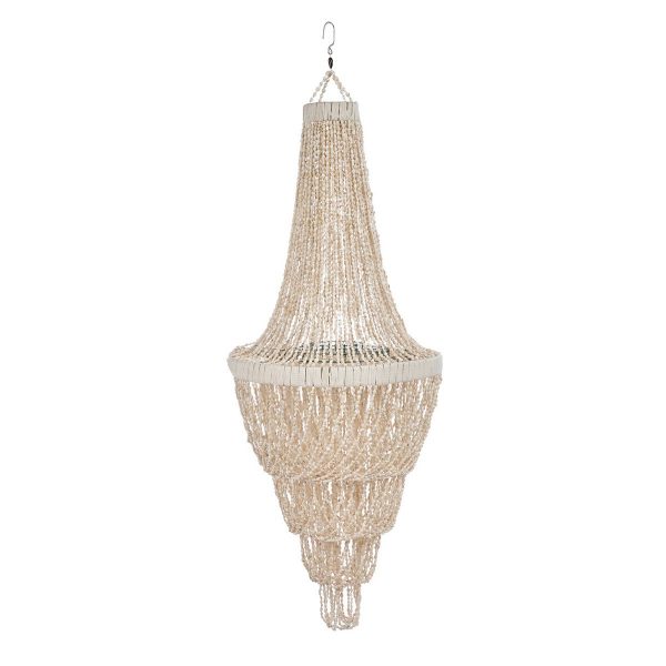 Lustre en coquillage Ocean Tower - L cascade de coquillages style bord de mer