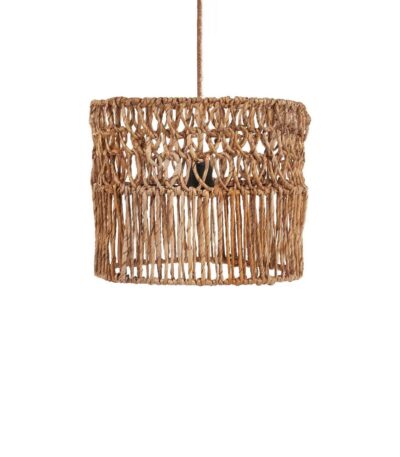 Pendentif Takuhanki naturel S en feuille de bananier, une petite suspension artisanale bohème