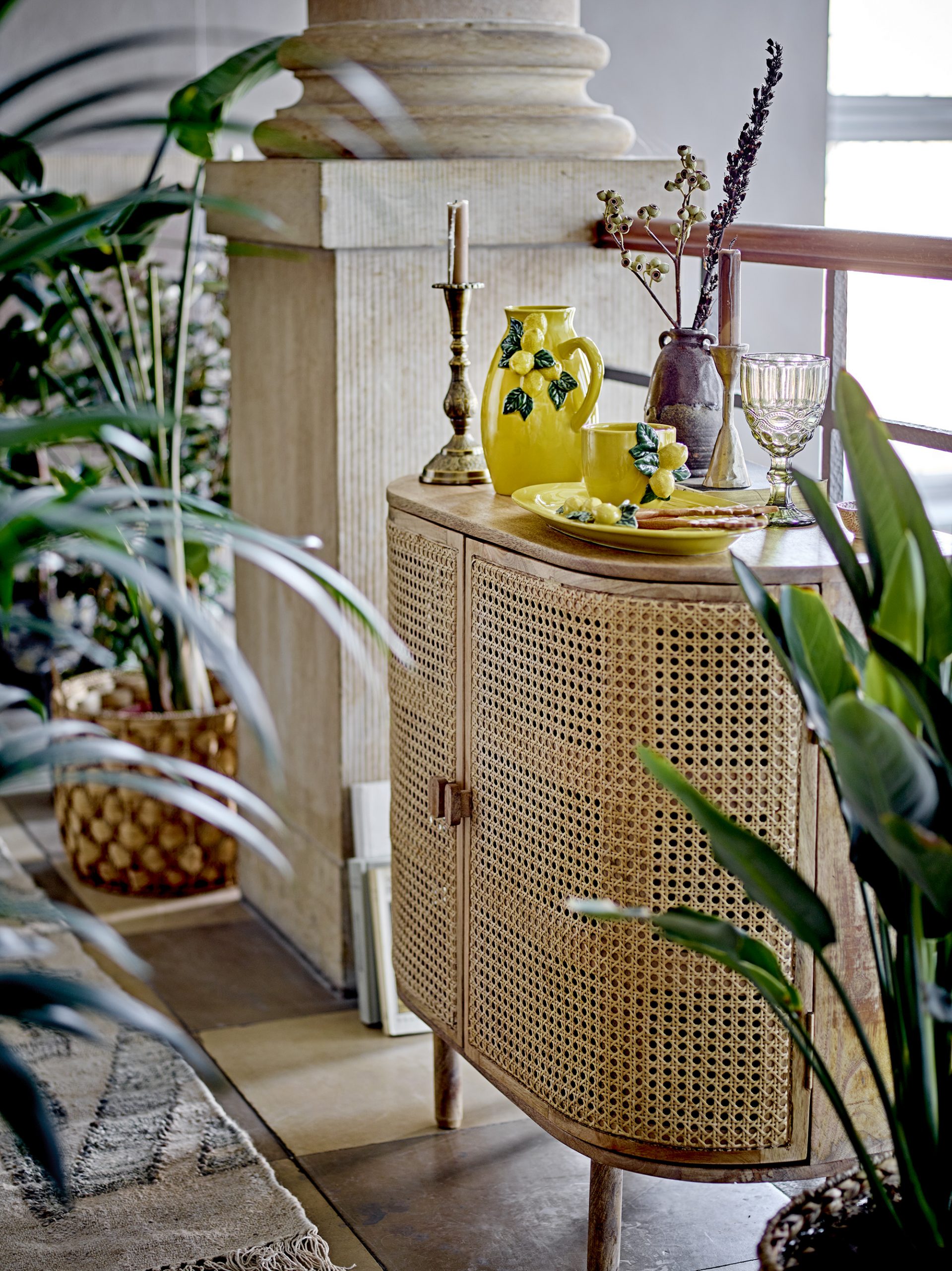 Buffet en bois de manguier et rotin Bandol – Image 10